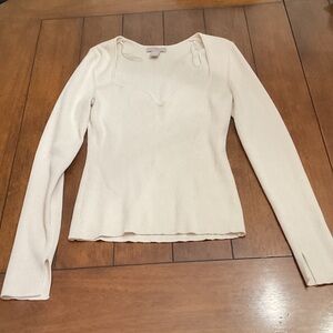 H&M Cream Long Sleeve Women's Top